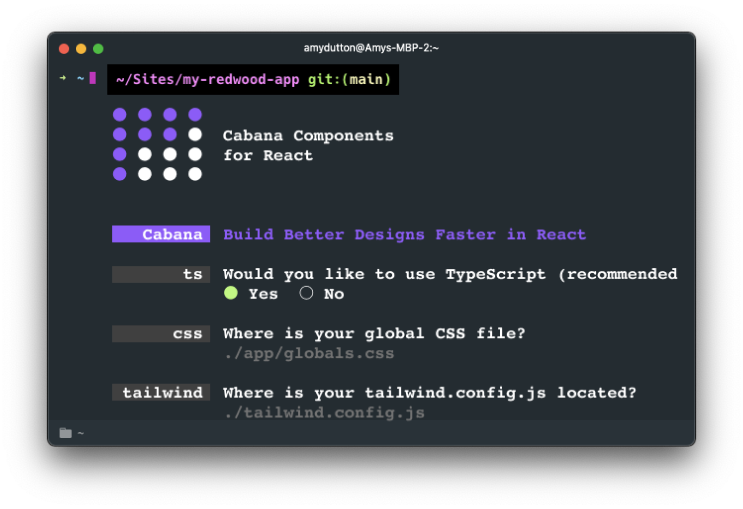 Terminal for Cabana Compnents